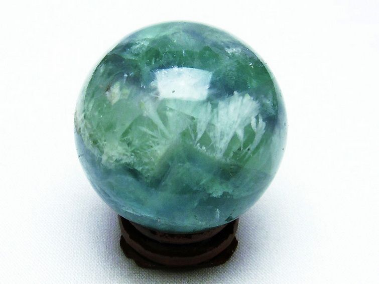 エンジェルフェザー フローライト 丸玉 40mm [T540-2126] 3枚目