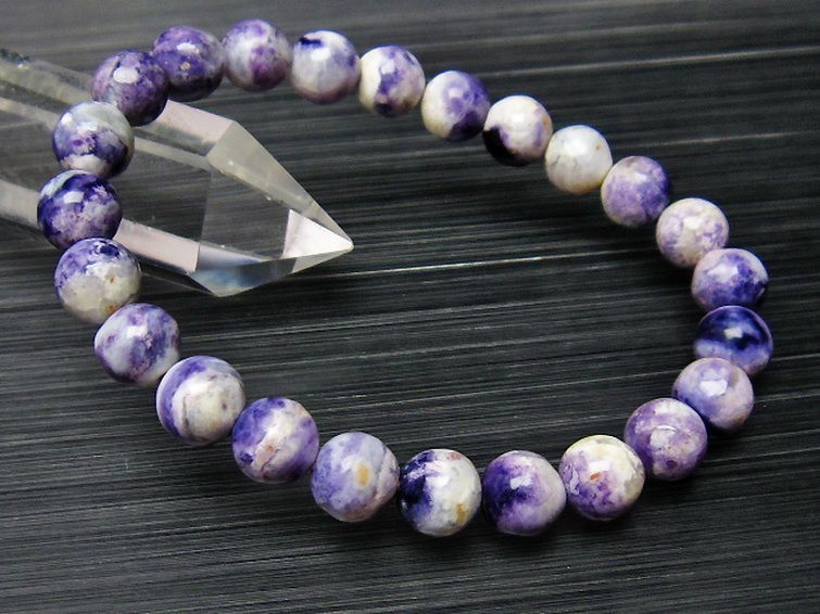 アメリカ ユタ州産 ティファニーストーン ブレスレット 8mm [T544-2337] 3枚目