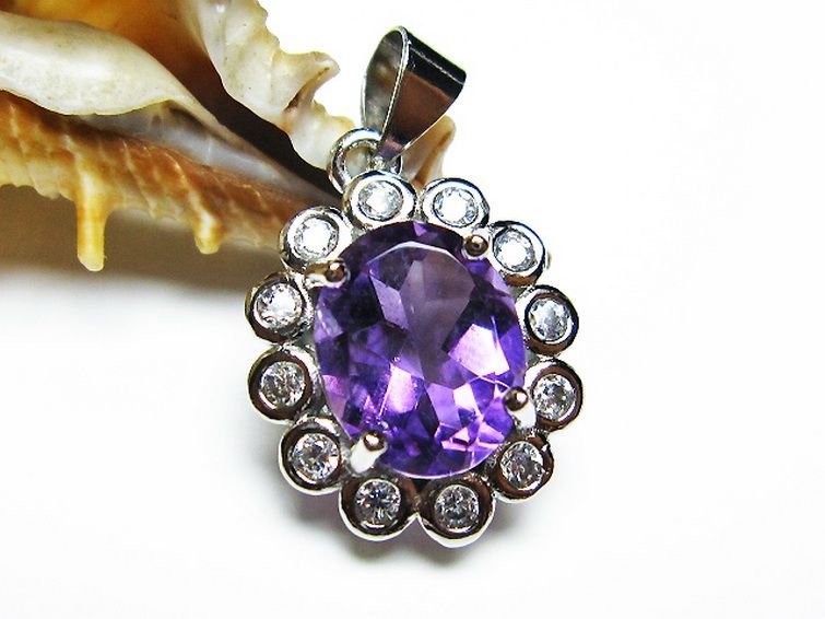 アメジスト ペンダント [T576-2032] 2枚目
