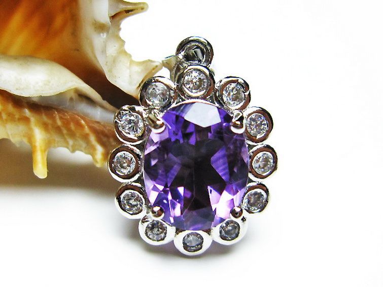 アメジスト ペンダント [T576-2089] 2枚目