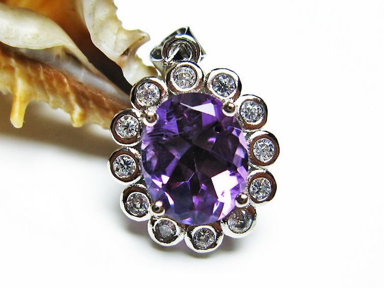 アメジスト ペンダント [T576-2090] 2枚目