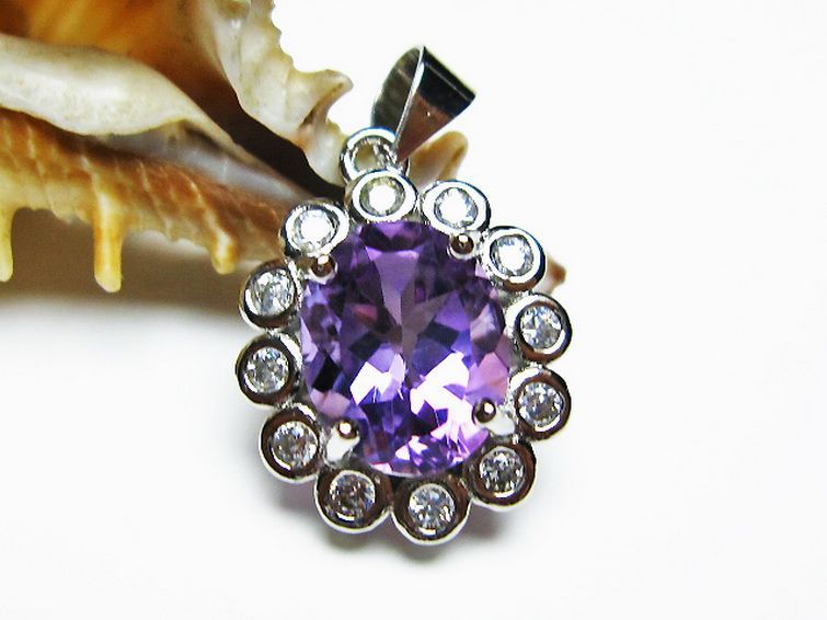 アメジスト ペンダント [T576-2099] 2枚目