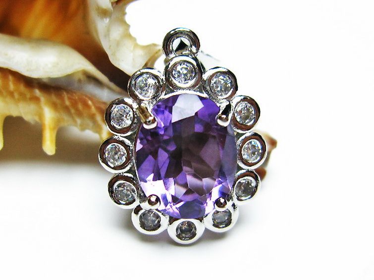 アメジスト ペンダント [T576-2107] 2枚目