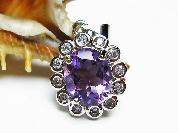 アメジスト ペンダント [T576-2121] 2枚目