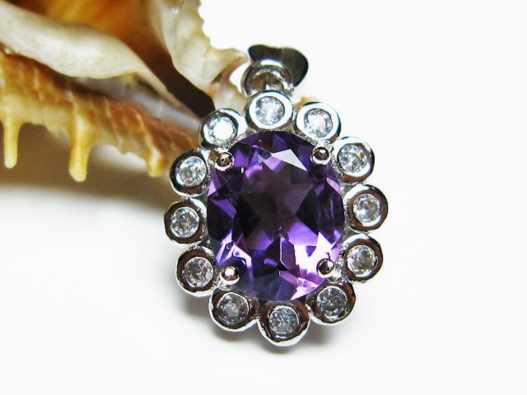 アメジスト ペンダント [T576-2122] 2枚目