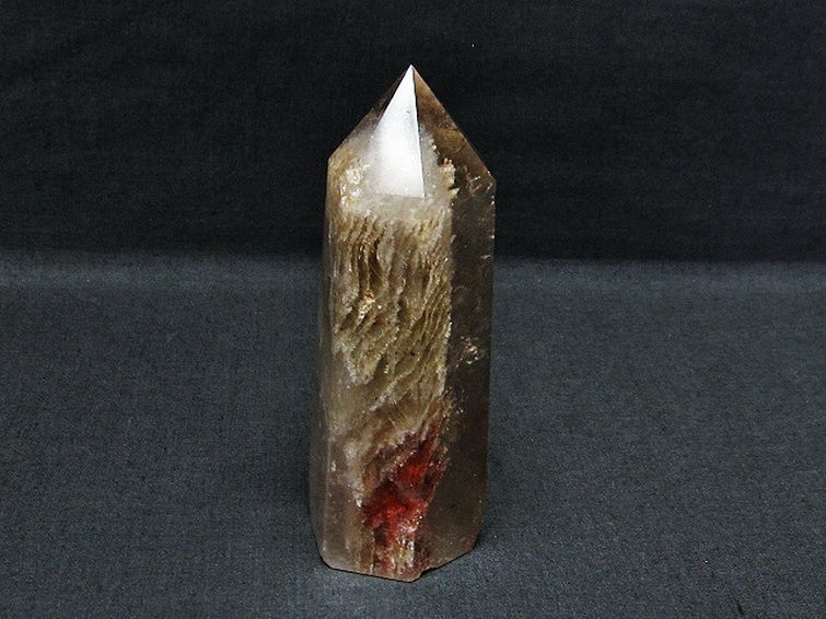 ガーデンクォーツ（庭園水晶）ファントム 六角柱[T577-4137] 1枚目