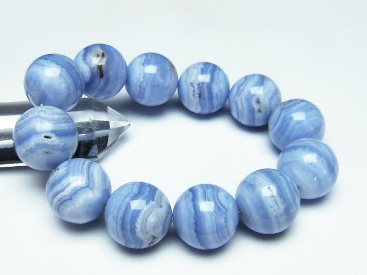 ブルーレースアゲート ブレスレット 21mm [T58-7062] 1枚目