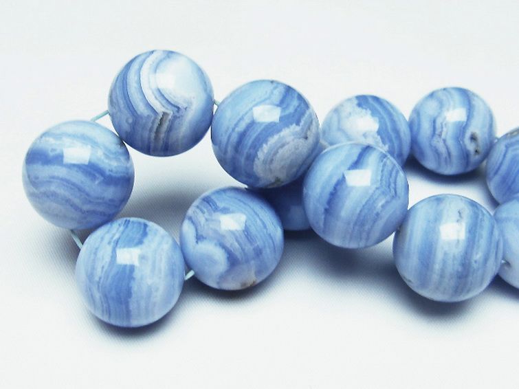 ブルーレースアゲート ブレスレット 21mm [T58-7062] 2枚目