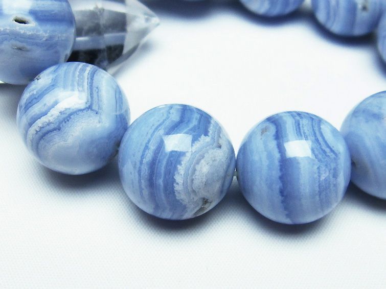 ブルーレースアゲート ブレスレット 21mm [T58-7062] 3枚目