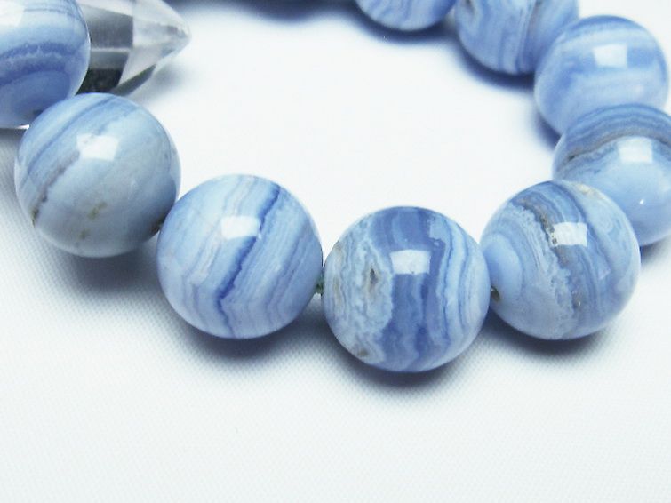 ブルーレースアゲート ブレスレット 17mm [T58-7064] 3枚目