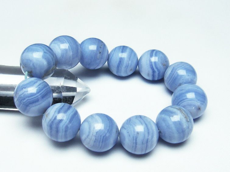 ブルーレースアゲート ブレスレット 18mm [T58-7065] 1枚目
