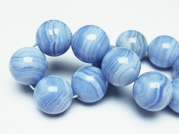 ブルーレースアゲート ブレスレット 18mm [T58-7065] 2枚目