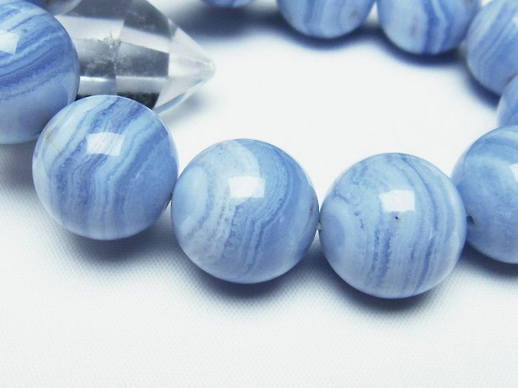 ブルーレースアゲート ブレスレット 18mm [T58-7065] 3枚目