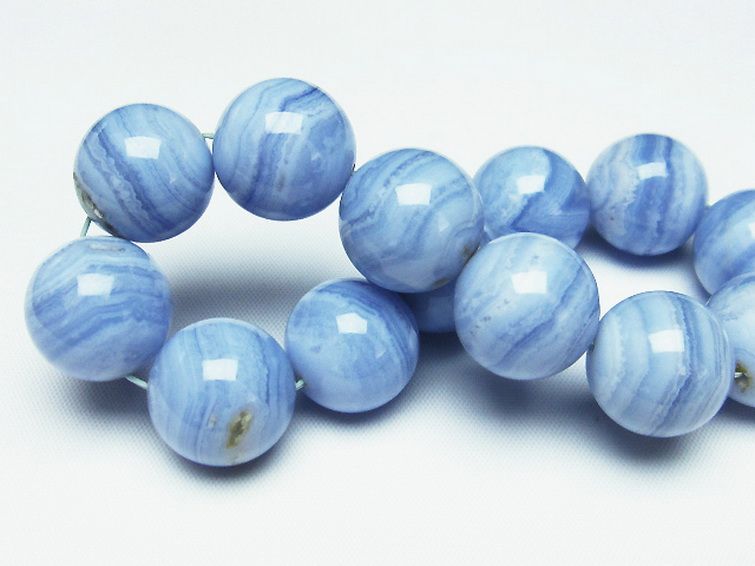 ブルーレースアゲート ブレスレット 17mm [T58-7066] 2枚目