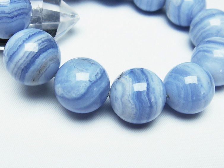 ブルーレースアゲート ブレスレット 17mm [T58-7066] 3枚目