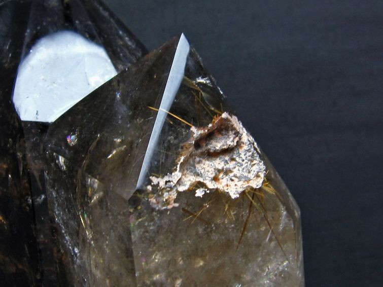 7.1Kg 虹入り 金針ルチル 水晶 ダブルポイント[T592-2559]