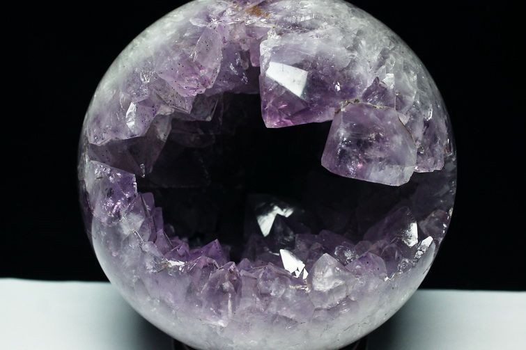 アメジスト入　ピンクアメジスト　ブルーアゲート　笑口　水晶　スフィア　丸玉 ピンクアメジスト 笑い口 スフィア | 天然石・パワーストーンのお店