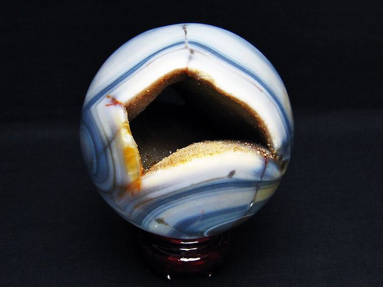 アゲート笑口 丸玉 88mm T610-12055[T610-12055] 1枚目