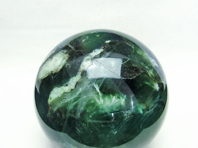 1.8Kg エンジェルフェザー フローライト 丸玉 101mm [T616-2881] 3枚目