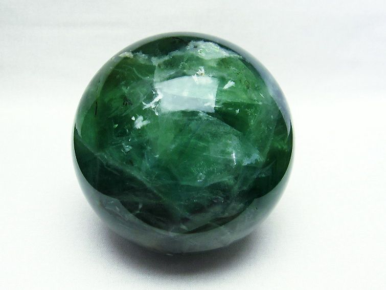 1.8Kg エンジェルフェザー フローライト 丸玉 103mm [T616-2887] 2枚目