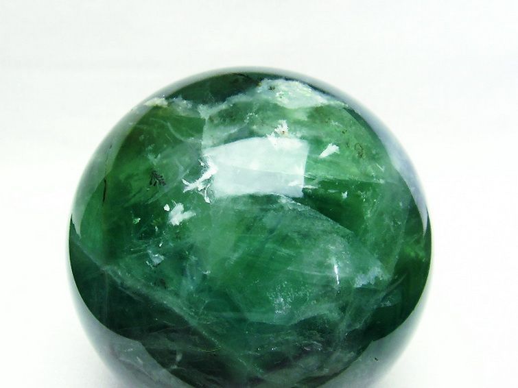 1.8Kg エンジェルフェザー フローライト 丸玉 103mm [T616-2887] 3枚目