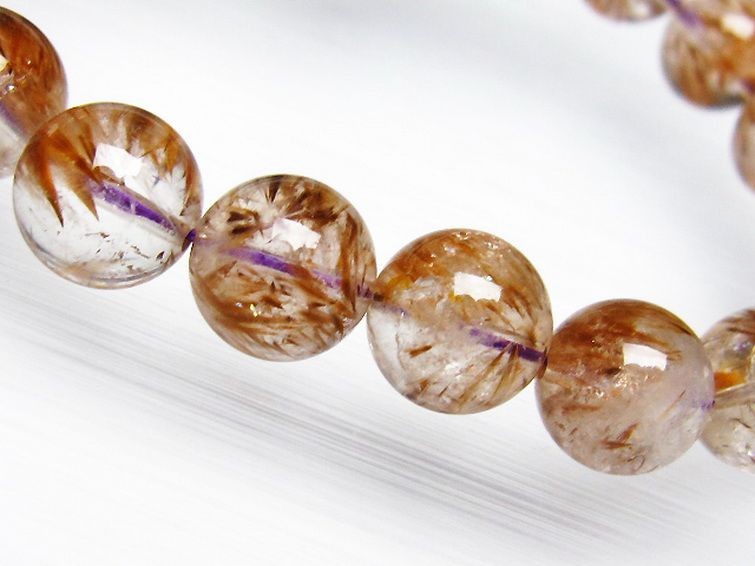 カコクセナイト インクォーツ ブレスレット 12mm [T628-2670] 2枚目