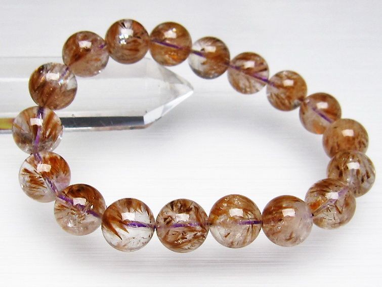 カコクセナイト インクォーツ ブレスレット 12mm [T628-2670] 3枚目