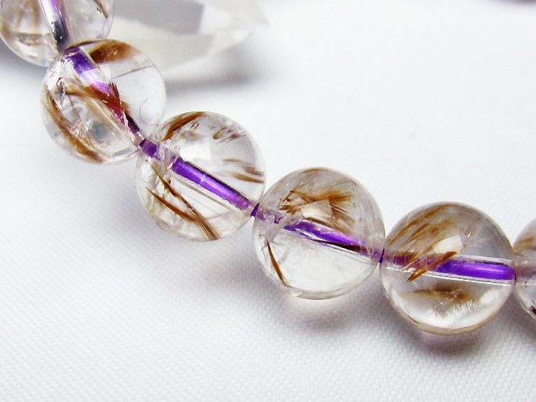 カコクセナイト インクォーツ ブレスレット 10mm [T628-3705] 2枚目