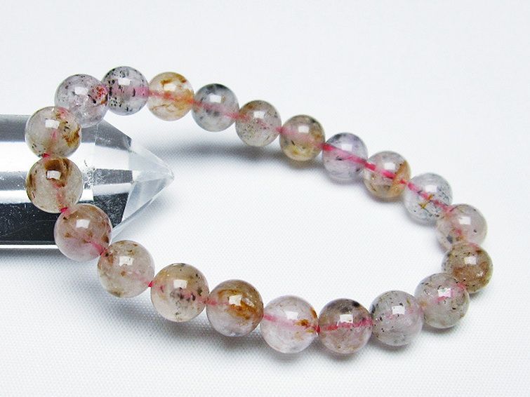 カコクセナイト インクォーツ ブレスレット 9mm [T628-4658] 1枚目