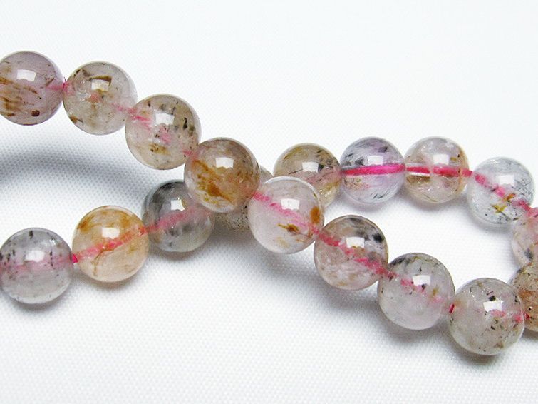 カコクセナイト インクォーツ ブレスレット 9mm [T628-4658] 2枚目