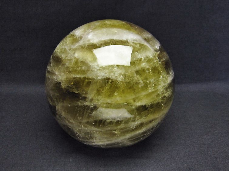 3.6Kg シトリン水晶 丸玉 137mm [T63-6174] 1枚目