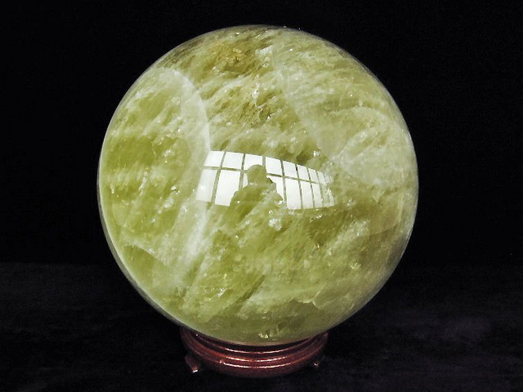 20.3Kg シトリン水晶 丸玉 250mm 同梱不可[T63-6380] 1枚目