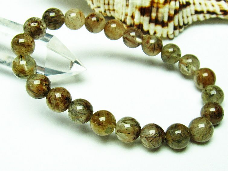 タイチンフラワー水晶 ブレスレット 9mm [T660-1745] 1枚目