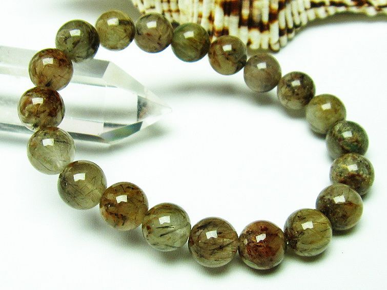 タイチンフラワー水晶 ブレスレット 9mm [T660-1764] 1枚目