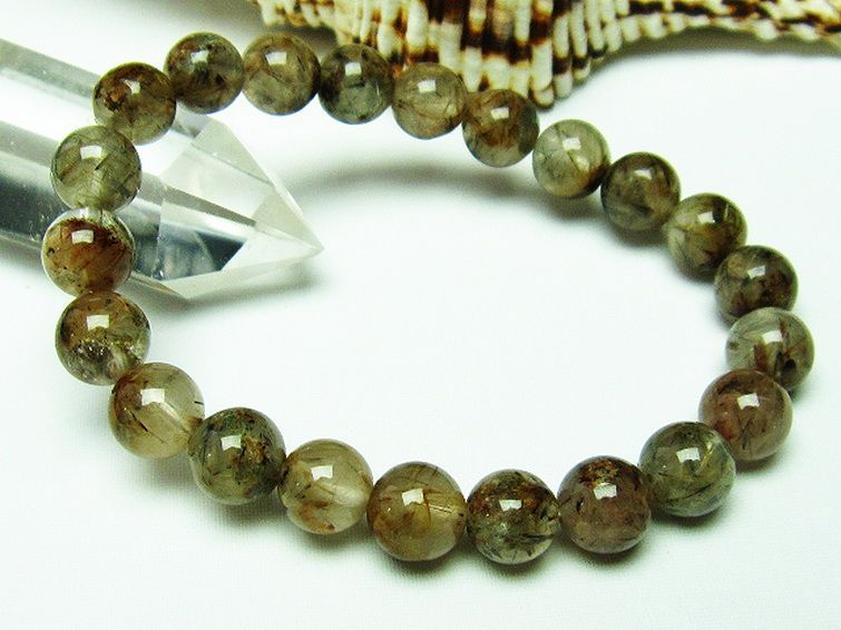 タイチンフラワー水晶 ブレスレット 8mm [T660-1810] 1枚目