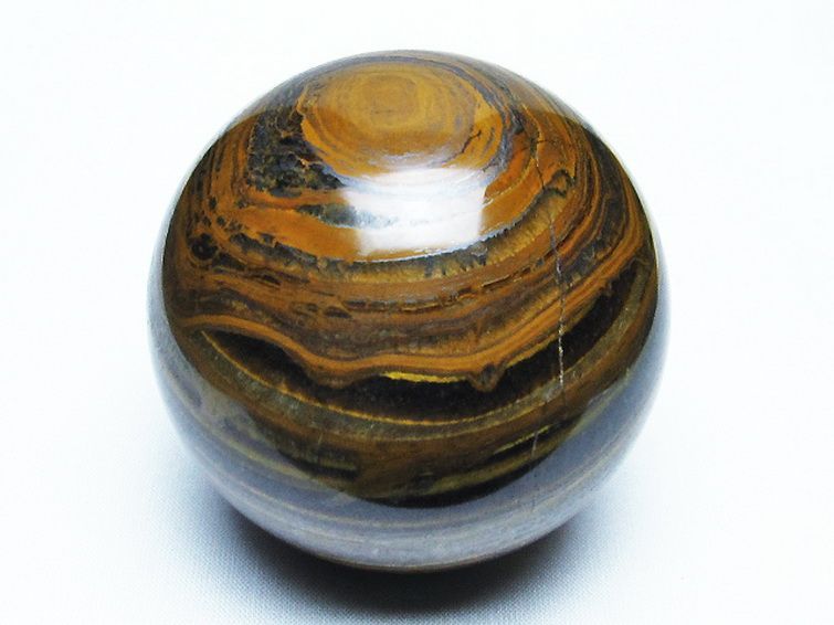 アイアンタイガーアイ 丸玉 73mm T671 5845 専門店では