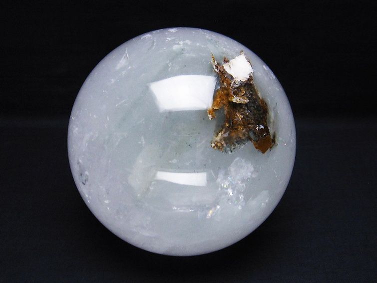 2.1Kg ガーデンクォーツ（庭園水晶） 丸玉 115mm [T718-2871] 1枚目