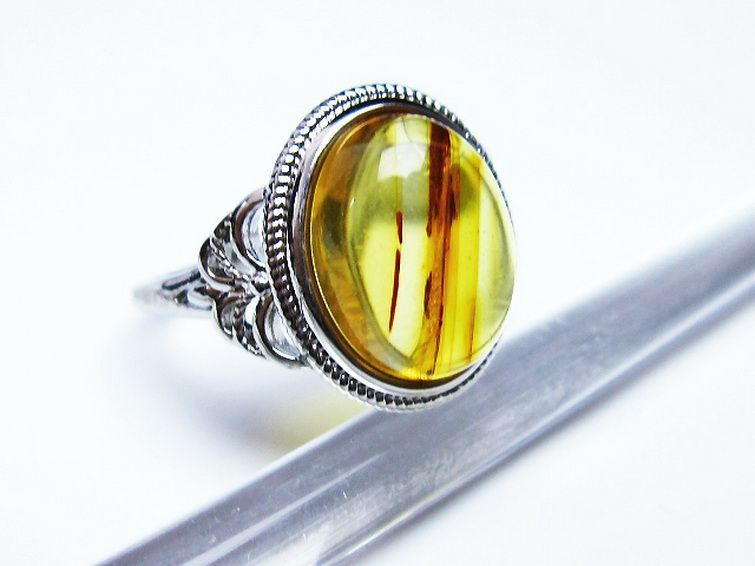 アンバー 琥珀 指輪 (18号)[T746-3165] 2枚目