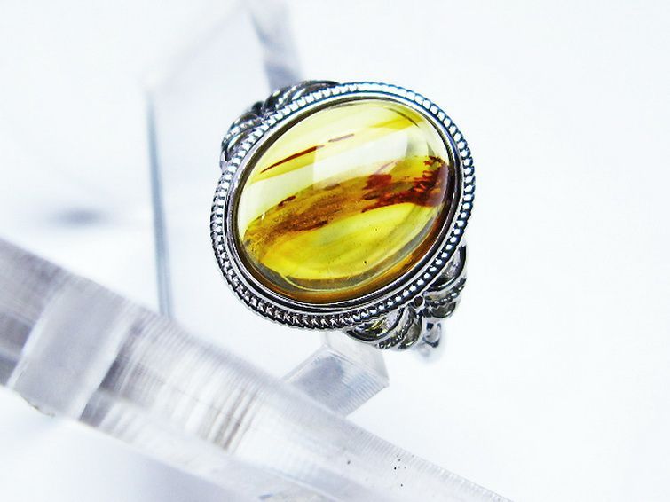 アンバー 琥珀 指輪 (18号)[T746-3165] 3枚目