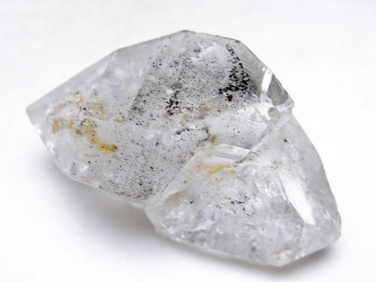 スティブナイト（輝安鉱）入り  ハーキマーダイヤモンド水晶 原石[T768-2507] 2枚目