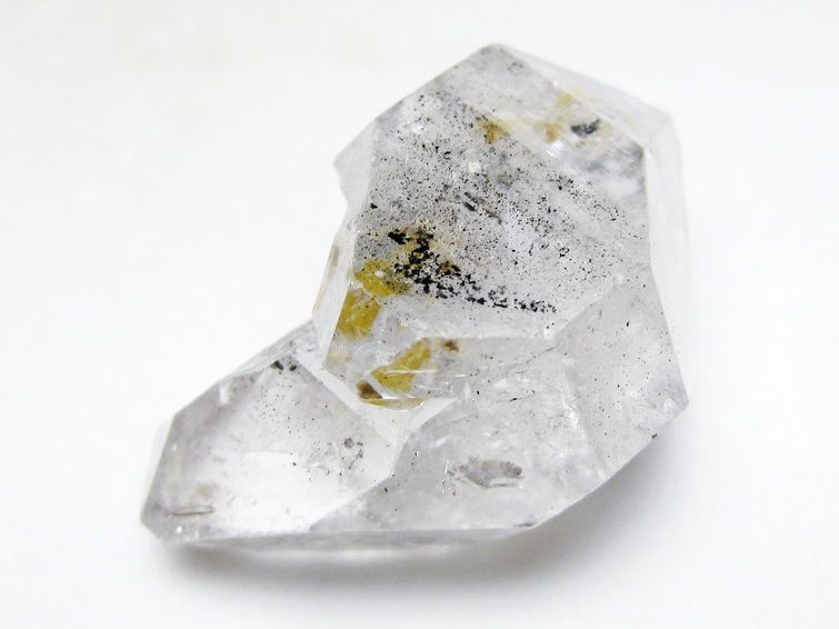 スティブナイト（輝安鉱）入り  ハーキマーダイヤモンド水晶 原石[T768-2507] 3枚目