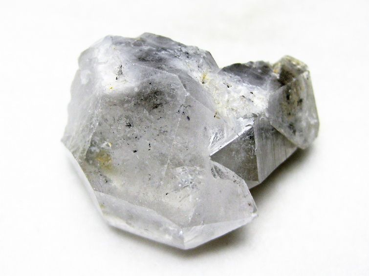 スティブナイト（輝安鉱）入り  ハーキマーダイヤモンド水晶 原石[T768-2512] 1枚目