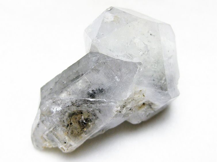 スティブナイト（輝安鉱）入り  ハーキマーダイヤモンド水晶 原石[T768-2512] 3枚目