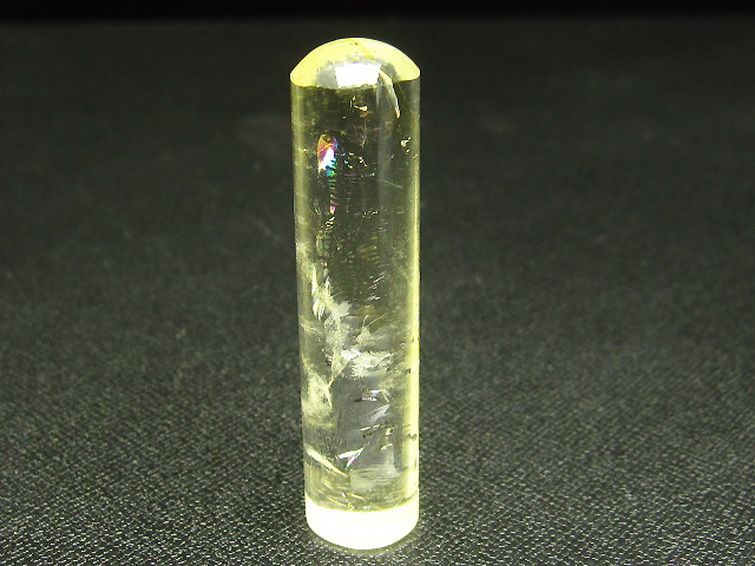 虹入り シトリン 印材 13mm [T80-409]