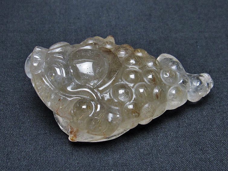 ルチルクォーツ（金針ルチル水晶） 金蟾 置物[T801-413] 3枚目