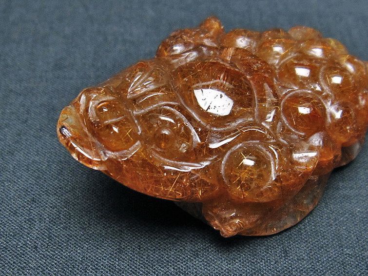 ゴールドタイチンルチル 金蟾 置物[T801-510] 2枚目