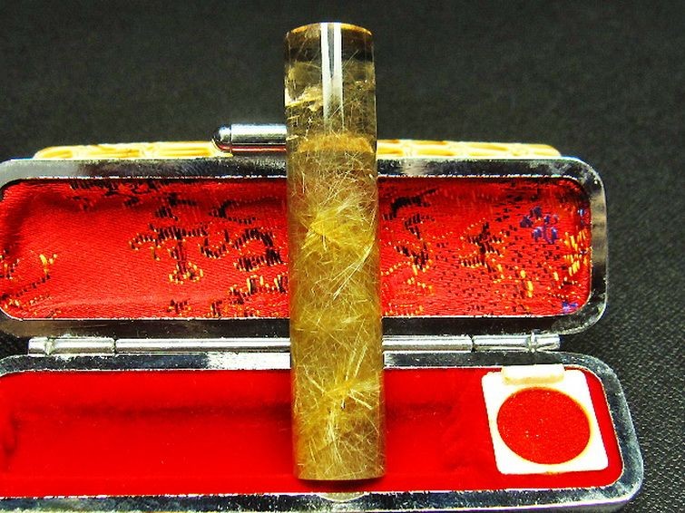 豪華ルチル 印材  12mm [t94-158] 3枚目