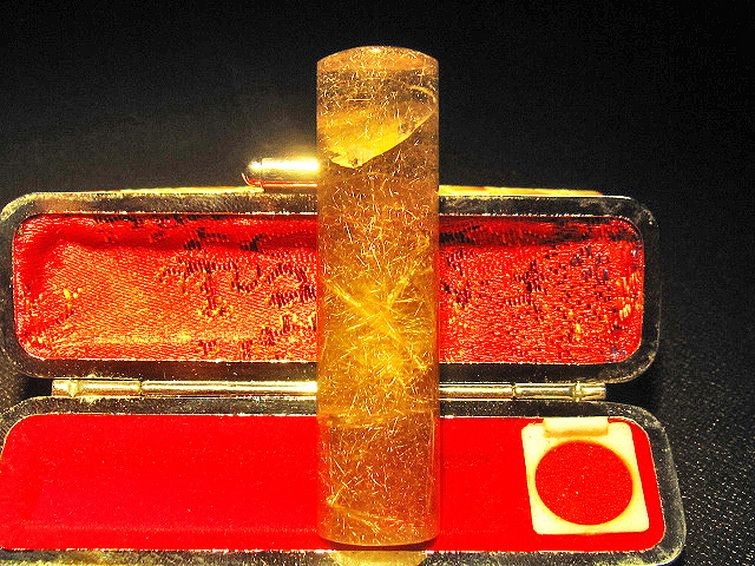 豪華ルチル 印材  15mm [t94-171] 2枚目