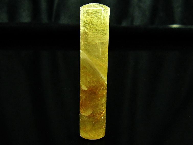 豪華ルチル 印材  12mm [t94-56] 2枚目