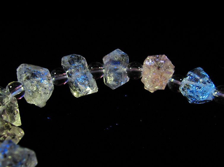 オイルインクォーツ （石油入り 水晶） ブレスレット パキスタン産 [T99-5188] 2枚目